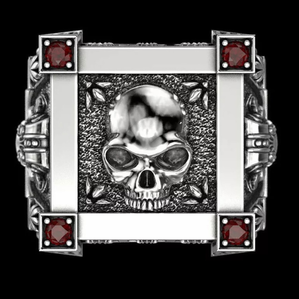 Goth Punk Skull Ring sz 10